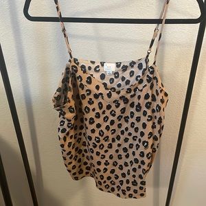 Silky spaghetti strap blouse